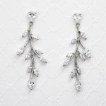 Marquise Wispy Vine CZ Bridal Earrings - Earrings - Cassandra Lynne