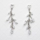 Marquise Wispy Vine CZ Bridal Earrings - Earrings - Cassandra Lynne