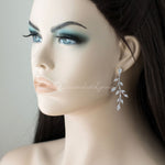 Marquise Wispy Vine CZ Bridal Earrings - Earrings - Cassandra Lynne