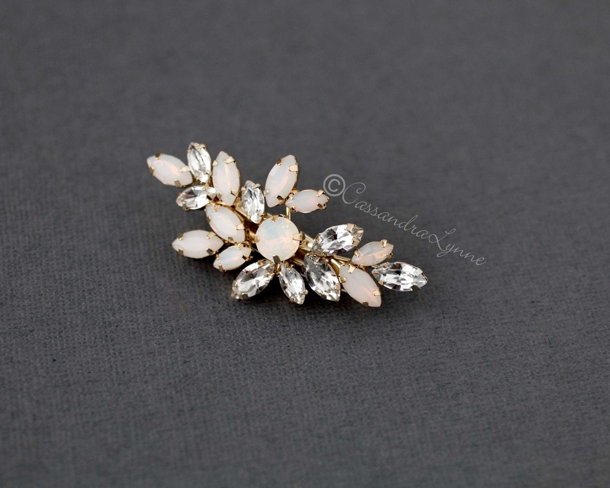 Mini Opal Bridal Hair Clip - Cassandra Lynne