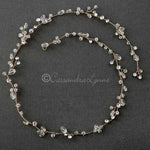 Minimalist Crystal Wedding Hair Vine in Gold - Hair Vine - Cassandra Lynne