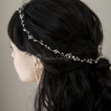 Minimalist Crystal Wedding Hair Vine in Gold - Hair Vine - Cassandra Lynne