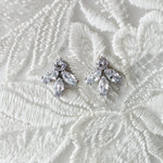 Minimalist Marquise Leaf CZ Stud Earrings - Earrings - Cassandra Lynne