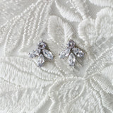 Minimalist Marquise Leaf CZ Stud Earrings - Earrings - Cassandra Lynne