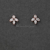 Minimalist Marquise Leaf CZ Stud Earrings - Earrings - Cassandra Lynne