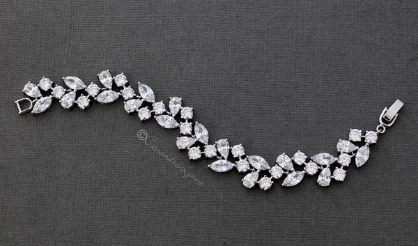 【2plan】23FW★ [MADE] 036 Shadow mix bracelet multi-shape-cubic-zirconia-