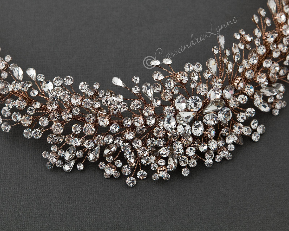 Multi - shape Jewels Wedding Headpiece - Headband - Cassandra Lynne