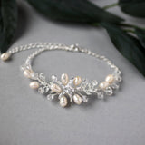 Nautical Wedding Starfish Bracelet with Pearls - Bracelet - Cassandra Lynne