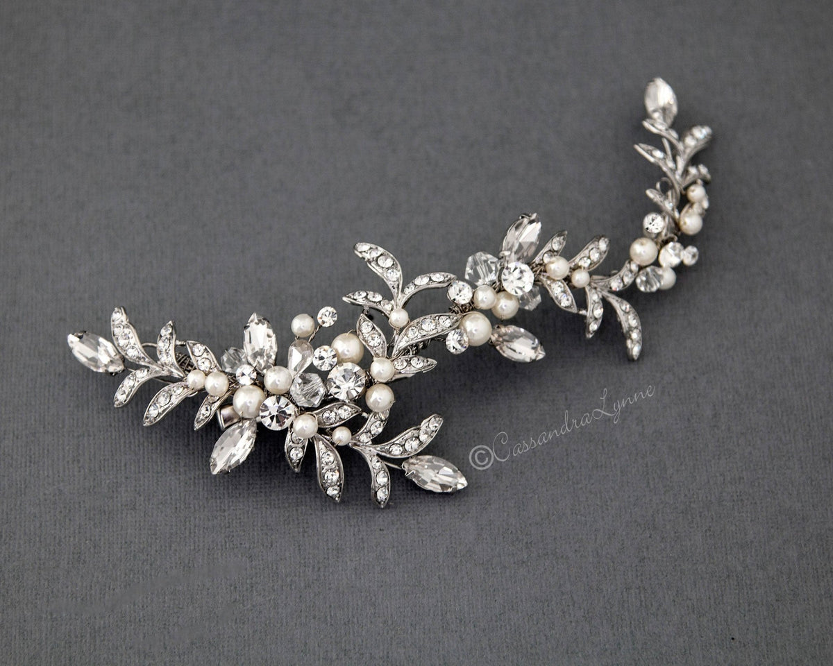 Antique Pearl Bridal Hair Clip - Cassandra Lynne