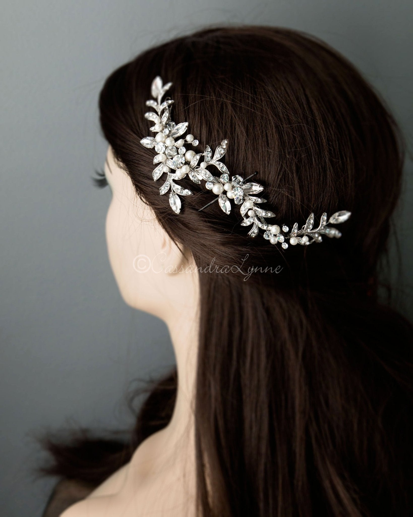 Antique Pearl Bridal Hair Clip - Cassandra Lynne