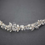 Opal Accented Halo Vine with Pearls - Halo - Cassandra Lynne