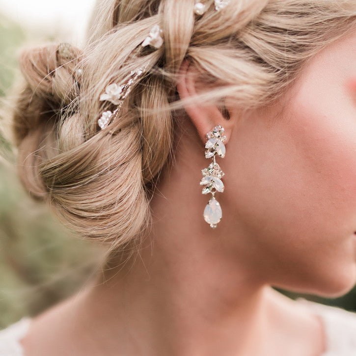 Opal Crystal Wedding Earrings - Cassandra Lynne