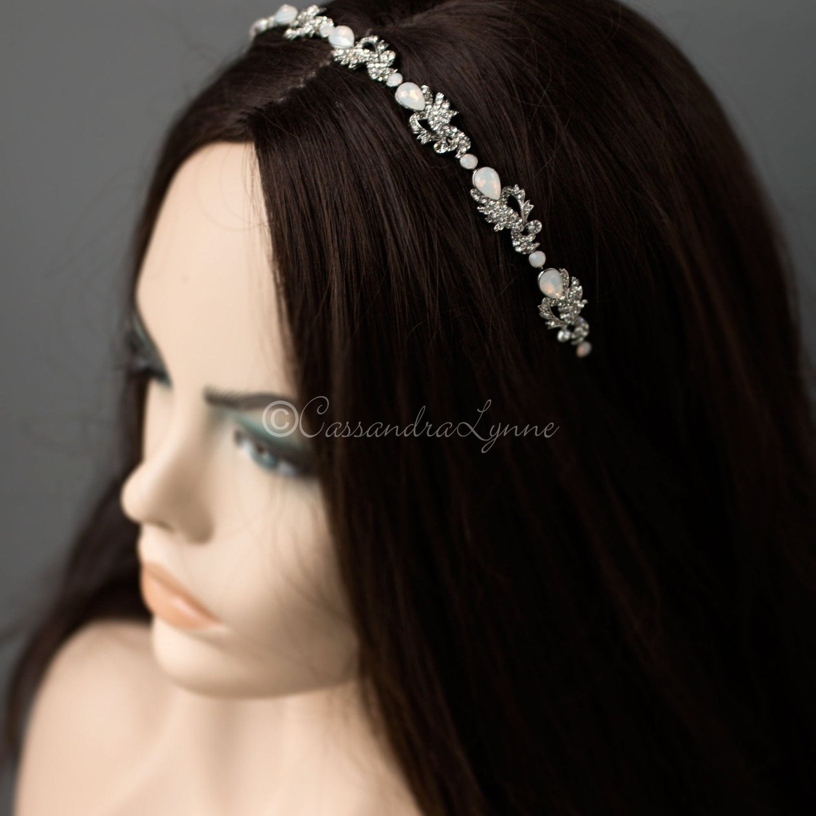 Opal Crystals Wedding Headband - Headband - Cassandra Lynne
