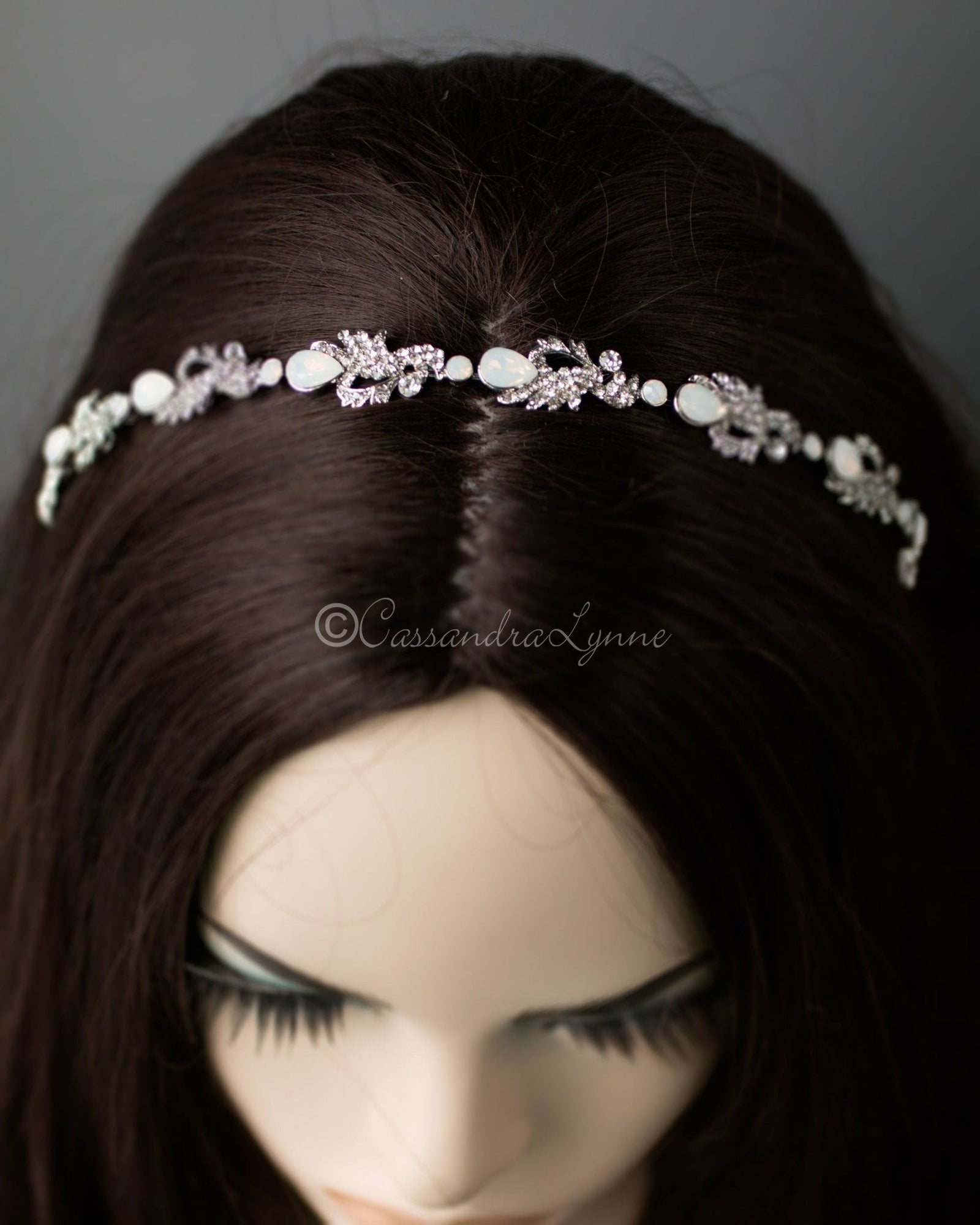 Opal Crystals Wedding Headband - Headband - Cassandra Lynne