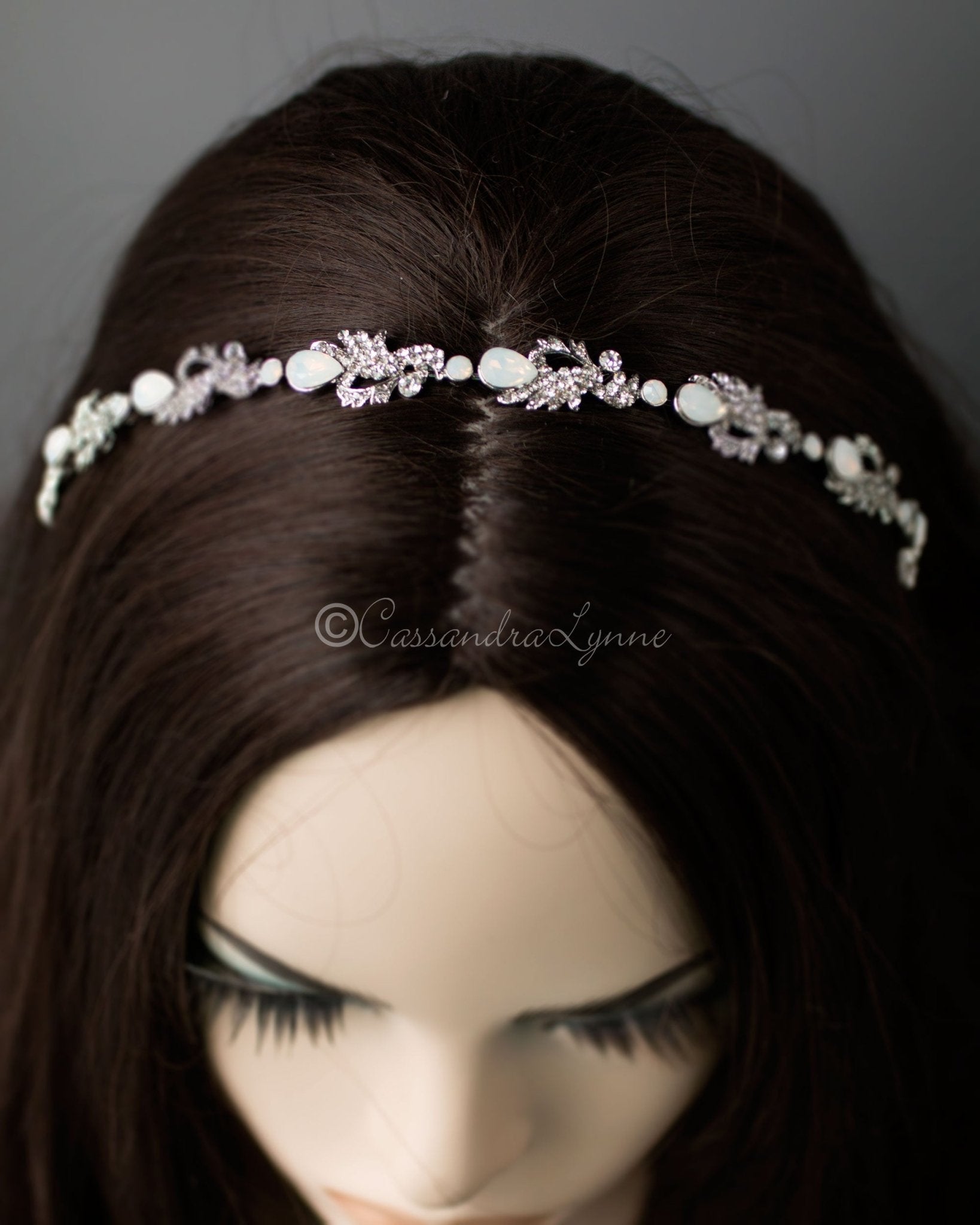 Opal Crystals Wedding Headband - Cassandra Lynne