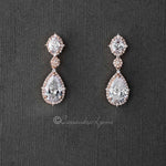 Oval and Water Drop Cubic Zirconia Earrings - Earrings - Cassandra Lynne