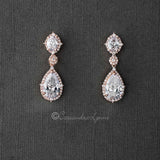 Oval and Water Drop Cubic Zirconia Earrings - Earrings - Cassandra Lynne