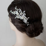 Oval Pearls Crystal Wedding Hair Comb - Hair Comb - Cassandra Lynne