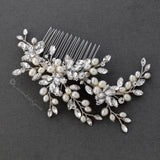 Oval Pearls Crystal Wedding Hair Comb - Hair Comb - Cassandra Lynne