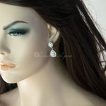 Pave Double Pear Clip - On CZ Earrings - Earrings - Cassandra Lynne