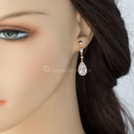 Pave Elongated Pear Drop CZ Earrings - Earrings - Cassandra Lynne