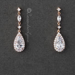 Pave Elongated Pear Drop CZ Earrings - Earrings - Cassandra Lynne
