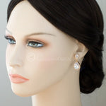 Pave Pear Drop CZ Earrings for the Bride - Earrings - Cassandra Lynne