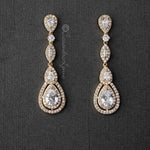 Pave Set Teardrop and Marquise CZ Earrings - Earrings - Cassandra Lynne