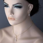 Pear CZ Pendant and Earrings - Necklace Set - Cassandra Lynne