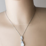 Pear Drop CZ Wedding Pendant Set - Pendant - Cassandra Lynne