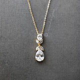 Pear Drop CZ Wedding Pendant Set - Pendant - Cassandra Lynne