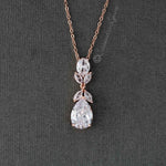 Pear Drop CZ Wedding Pendant Set - Pendant - Cassandra Lynne
