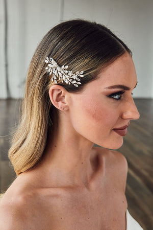 Simple Pearl Wedding Hair Comb Bridal Accessory