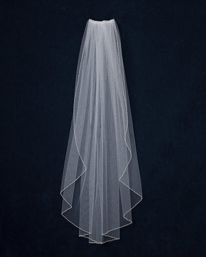 Pearl and Crystal trimmed Wedding Veil