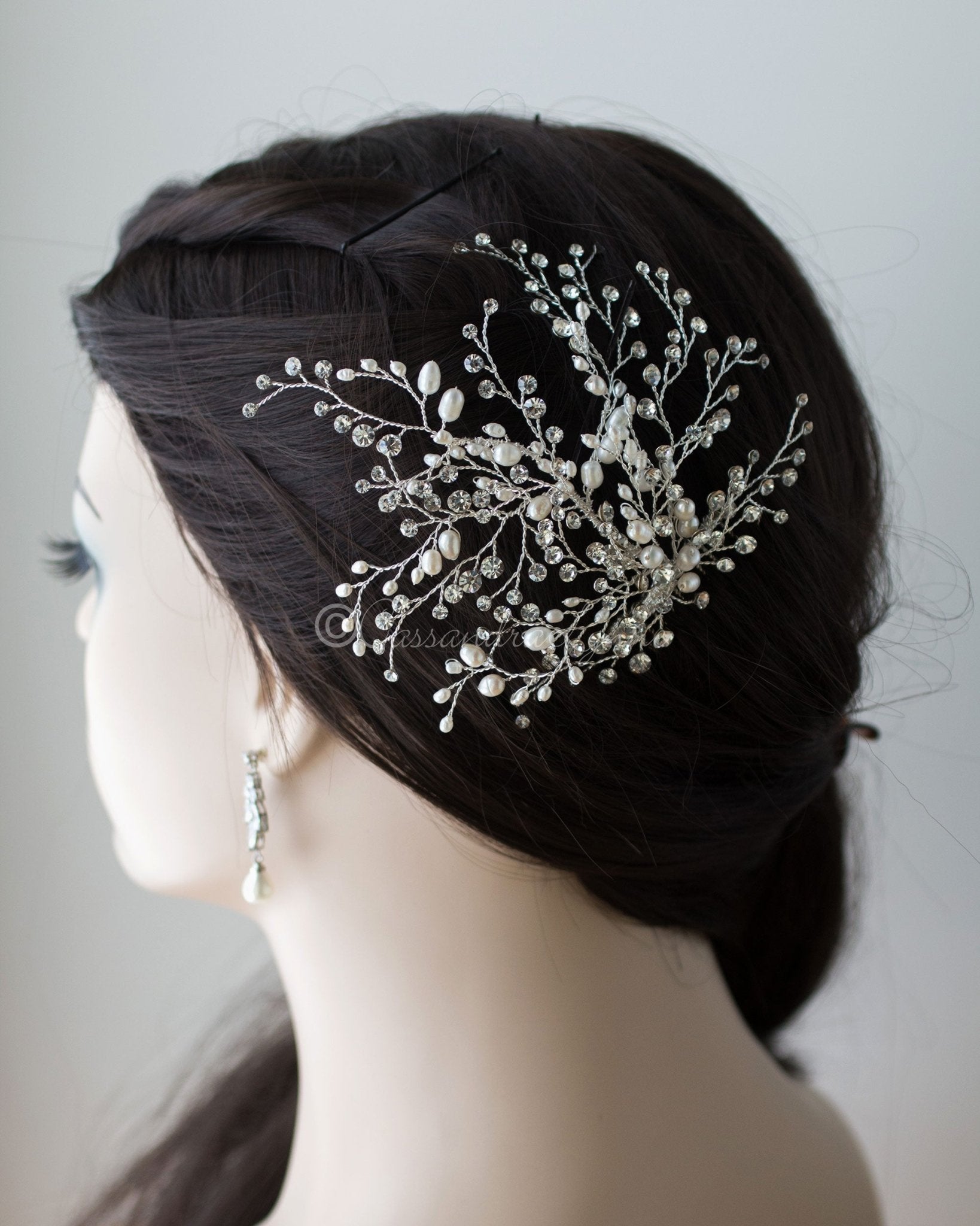 Pearl and Crystal Waves Bridal Hair Comb