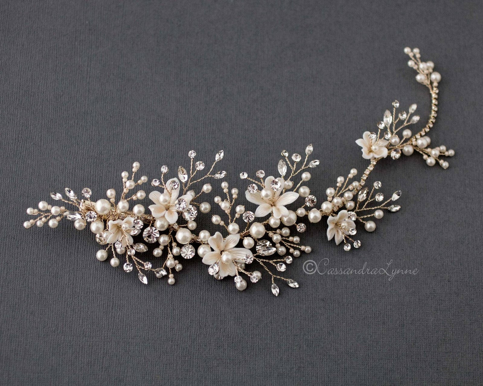 Handmade Baroque Flower Faux Pearls Bridal Headpieces Bride - Temu