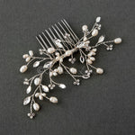 Pearl Bridal Hair Comb in Silver - Hair Comb - Cassandra Lynne