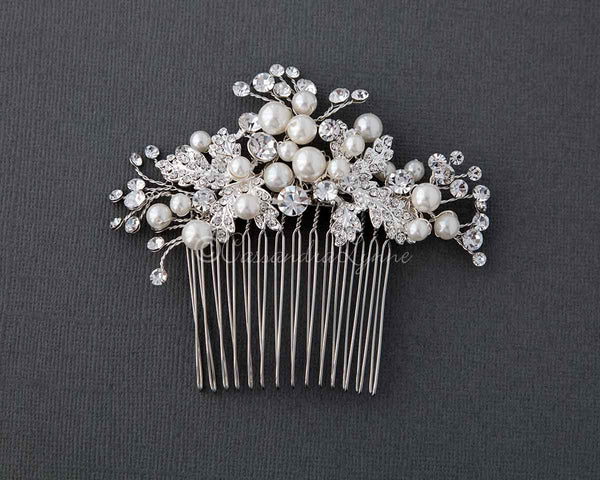 Marquise Burst Bridal Veil Comb - Cassandra Lynne