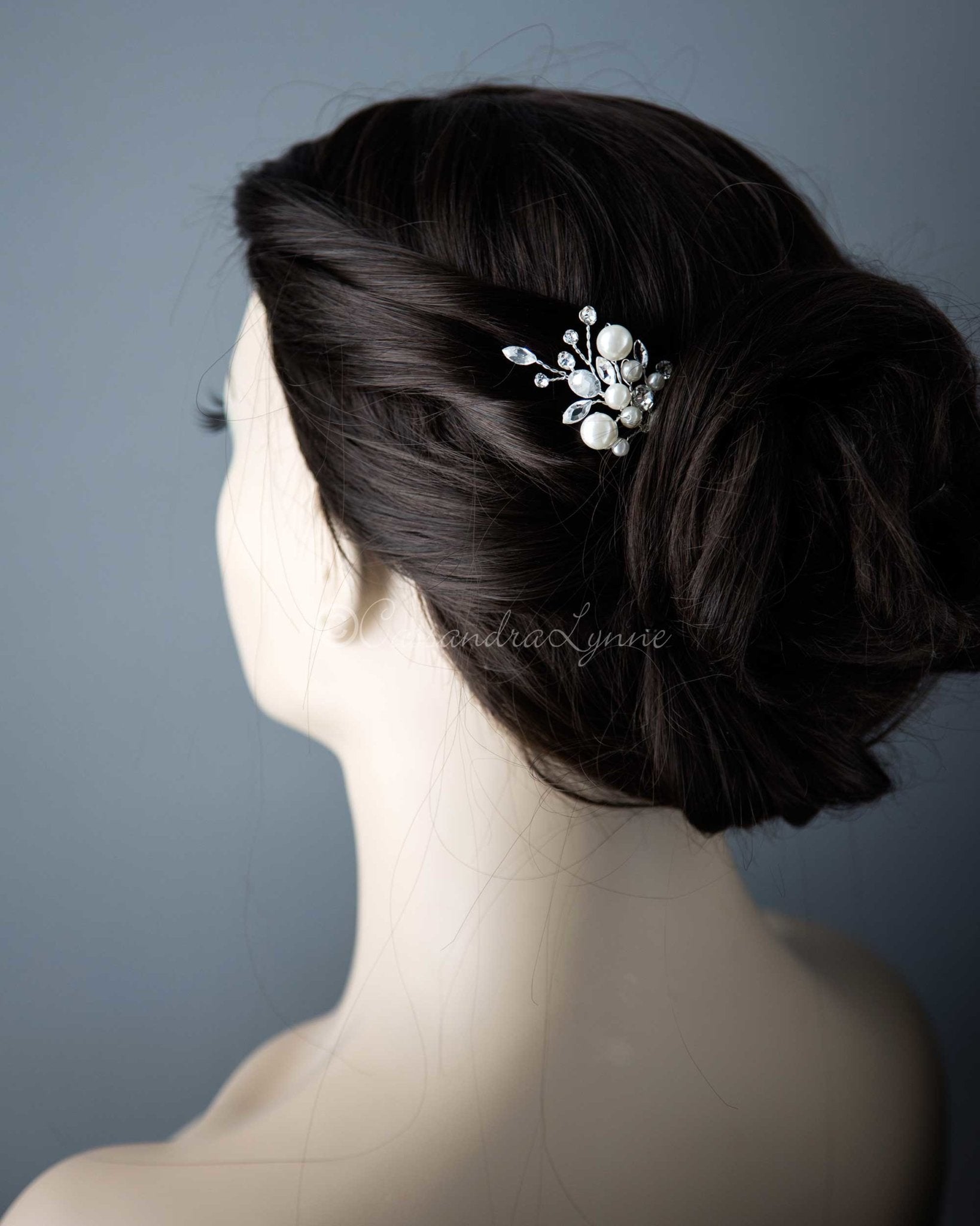 Pearl Cluster Hairpin for the Bride - Hair Pins - Cassandra Lynne