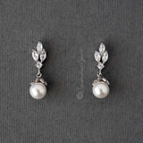 Pearl CZ Earrings Vintage Style - Earrings - Cassandra Lynne