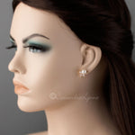 Pearl CZ Pearl Stud Earrings - Earrings - Cassandra Lynne