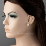 Pearl CZ Pearl Stud Earrings - Earrings - Cassandra Lynne