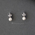Pearl CZ Stud Earrings - Earrings - Cassandra Lynne