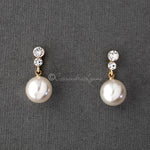 Pearl Drop Crystal Earrings - Earrings - Cassandra Lynne