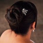 Pearl Hair Pin with Marquise Crystals - Hair Pins - Cassandra Lynne