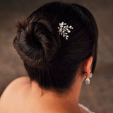 Pearl Hair Pin with Marquise Crystals - Hair Pins - Cassandra Lynne