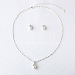 Pearl Wedding Necklace Set with Crystals - Necklace Set - Cassandra Lynne