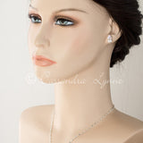 Pearl Wedding Necklace Set with Crystals - Necklace Set - Cassandra Lynne