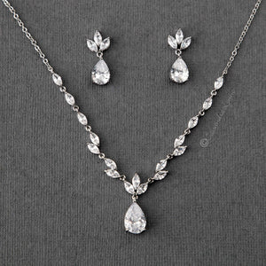 Petite CZ Bridal Necklace Set - Cassandra Lynne