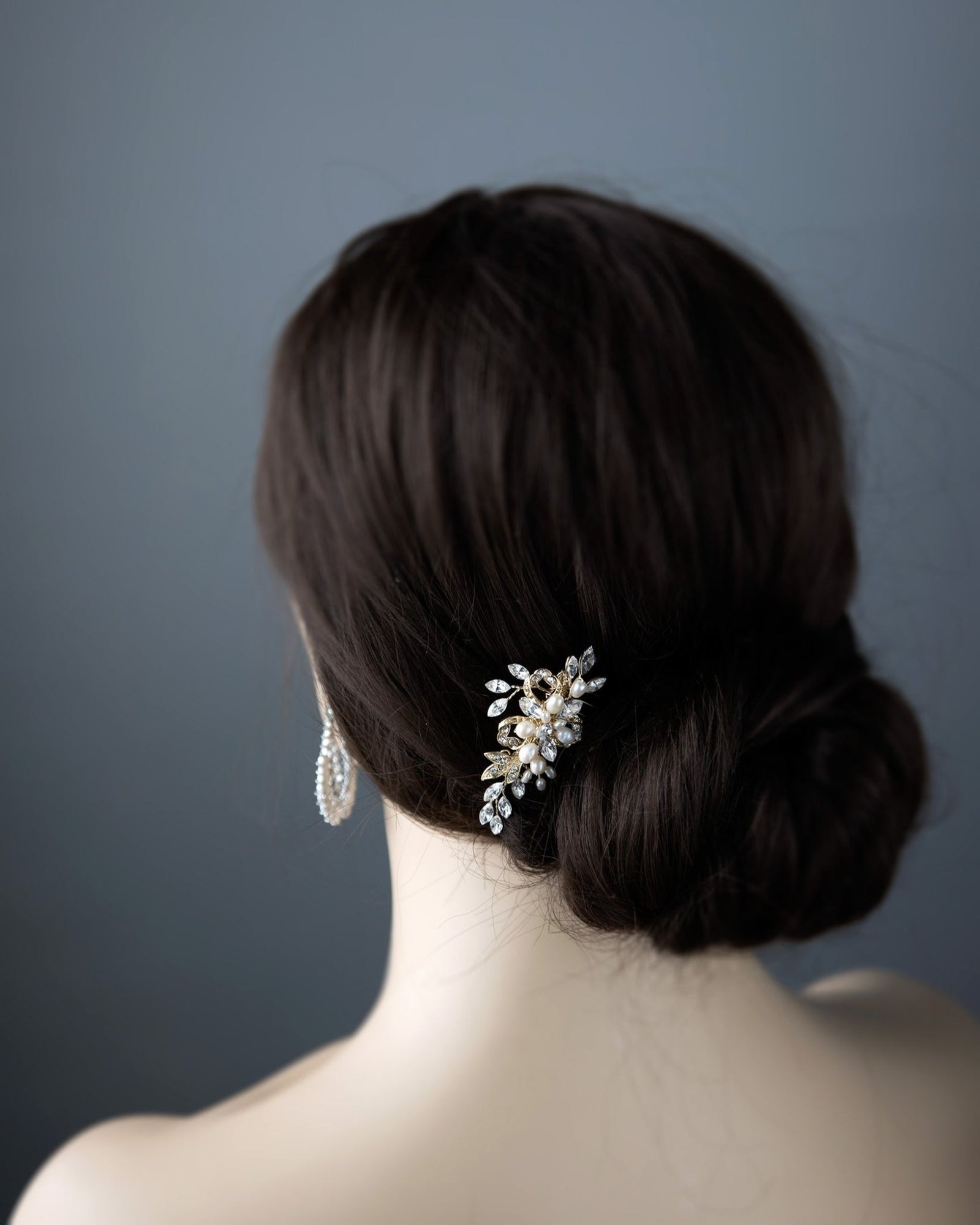 Petite Floral Comb with Cultured Pearls - Cassandra Lynne